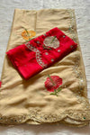 Georgette Saree with Embroidery and Mirror Work