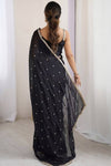 Pure Georgette Embellished Saree with Sequin Border