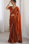 Pure Georgette Embellished Saree with Sequin Border