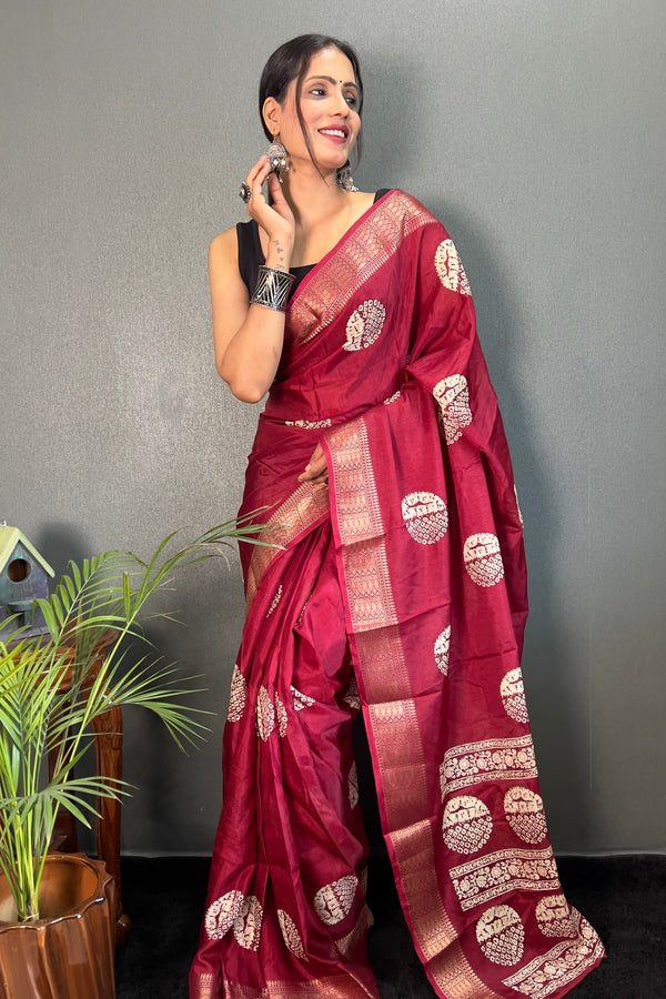 Soft Dola Silk Saree with Zari Kanjivaram Border