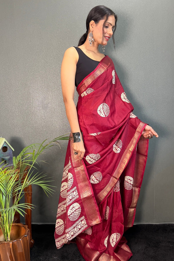 Soft Dola Silk Saree with Zari Kanjivaram Border