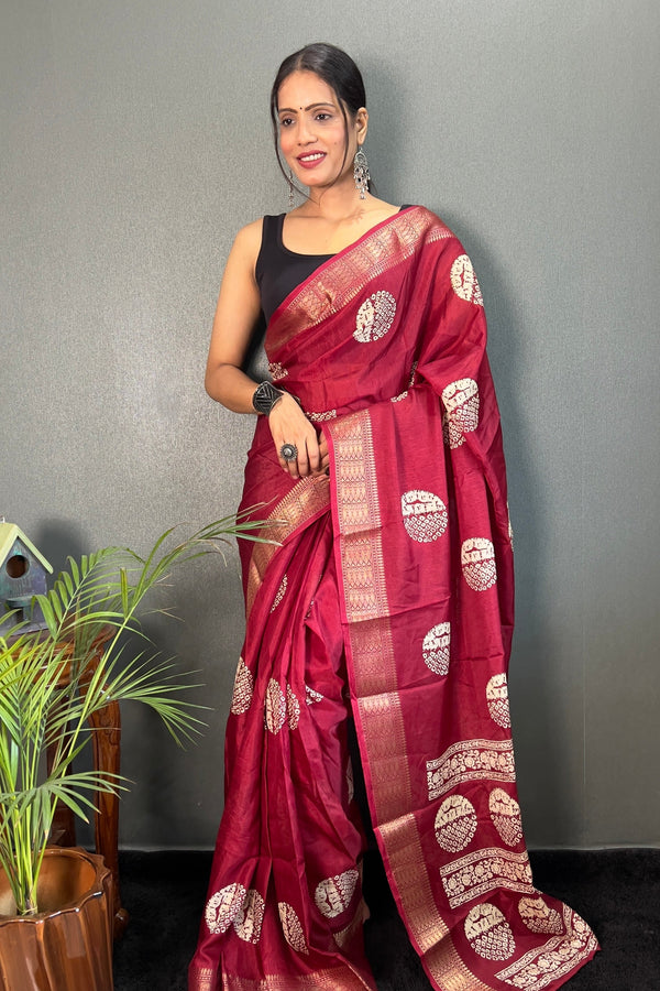 Soft Dola Silk Saree with Zari Kanjivaram Border
