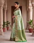 Kanjivaram Soft Silk Jacquard Weave Saree - Image 1