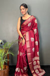Soft Dola Silk Saree with Zari Kanjivaram Border
