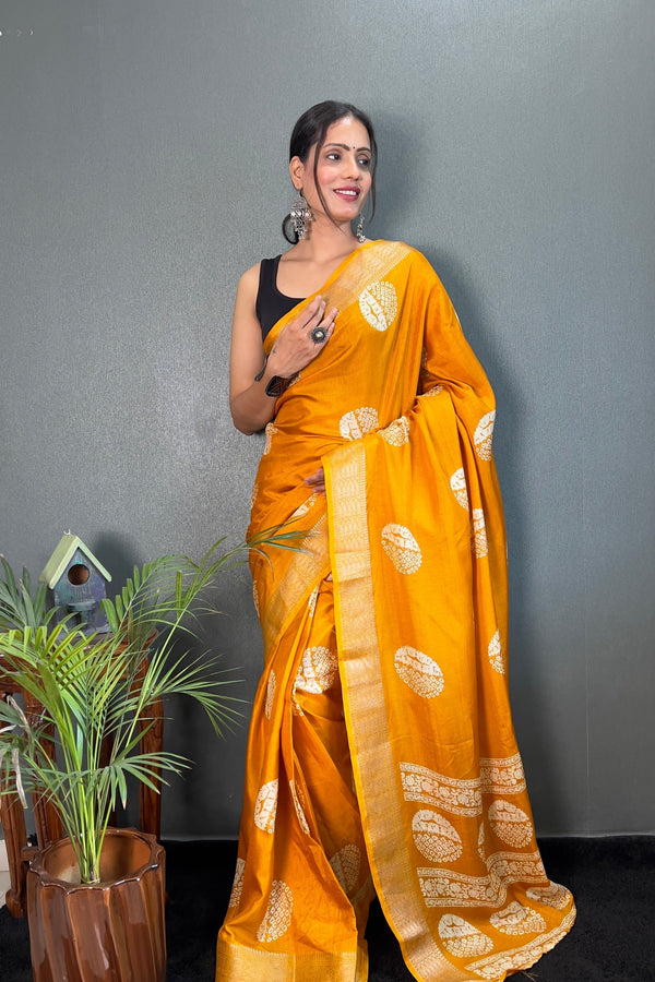 Soft Dola Silk Saree with Zari Kanjivaram Border