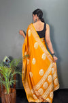 Soft Dola Silk Saree with Zari Kanjivaram Border