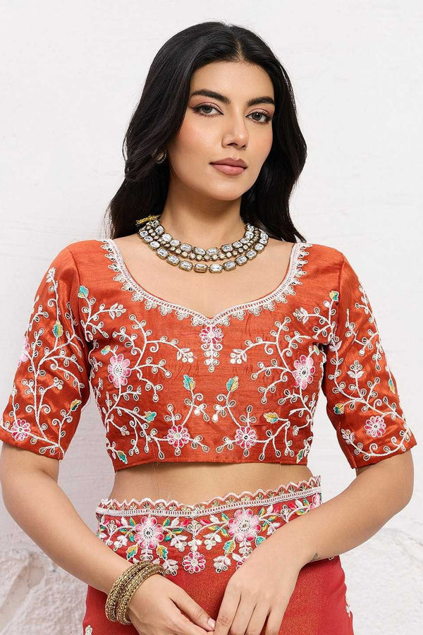 Sea Green Chiffon Saree with Embroidered Patch Border