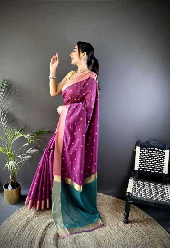 Zari Patta Silk Designer Saree - Image 11