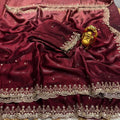 Sequence Work Space Silk Designer Saree - Image 2