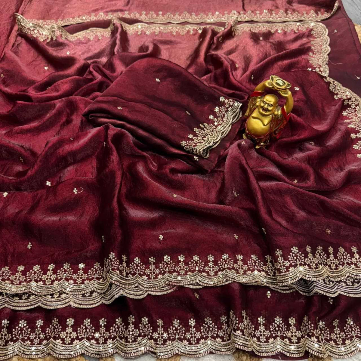 Sequence Work Space Silk Designer Saree - Image 2