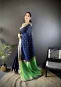 Zari Patta Silk Designer Saree - Image 4
