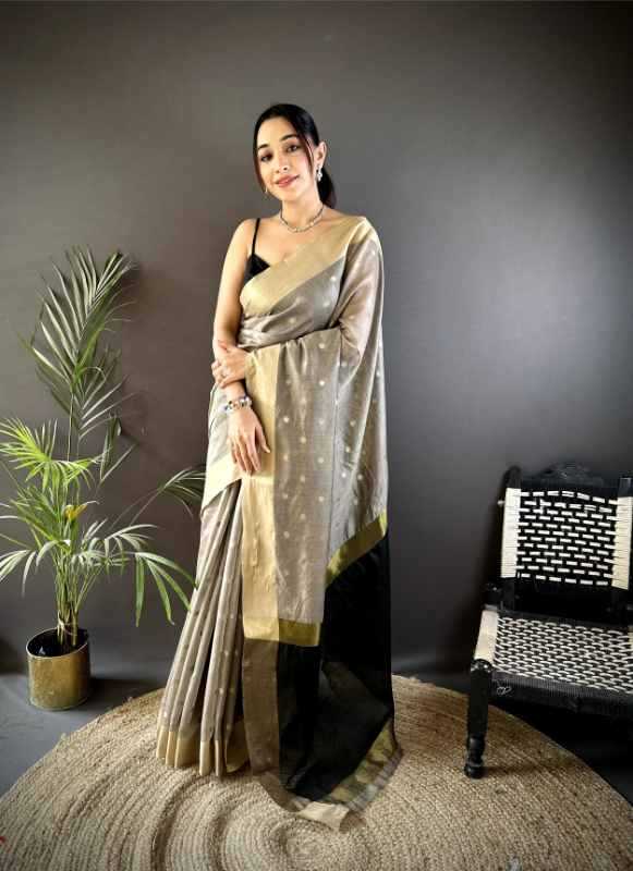 Zari Patta Silk Designer Saree - Image 6