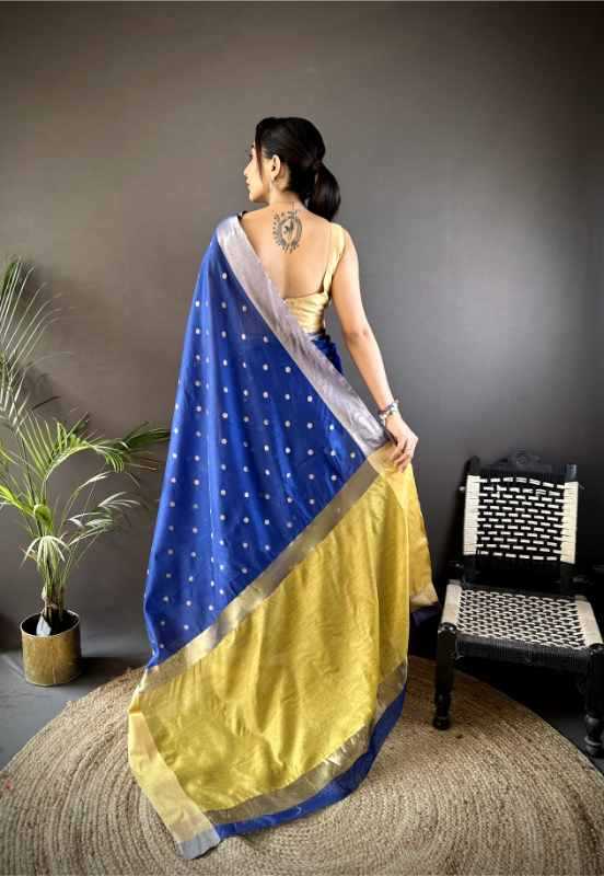 Zari Patta Silk Designer Saree - Image 7