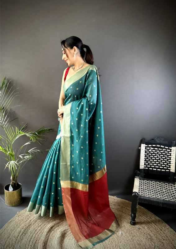 Zari Patta Silk Designer Saree - Image 8