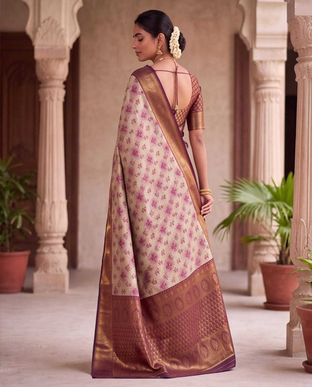 Kanjivaram Soft Silk Jacquard Weave Saree - Image 7