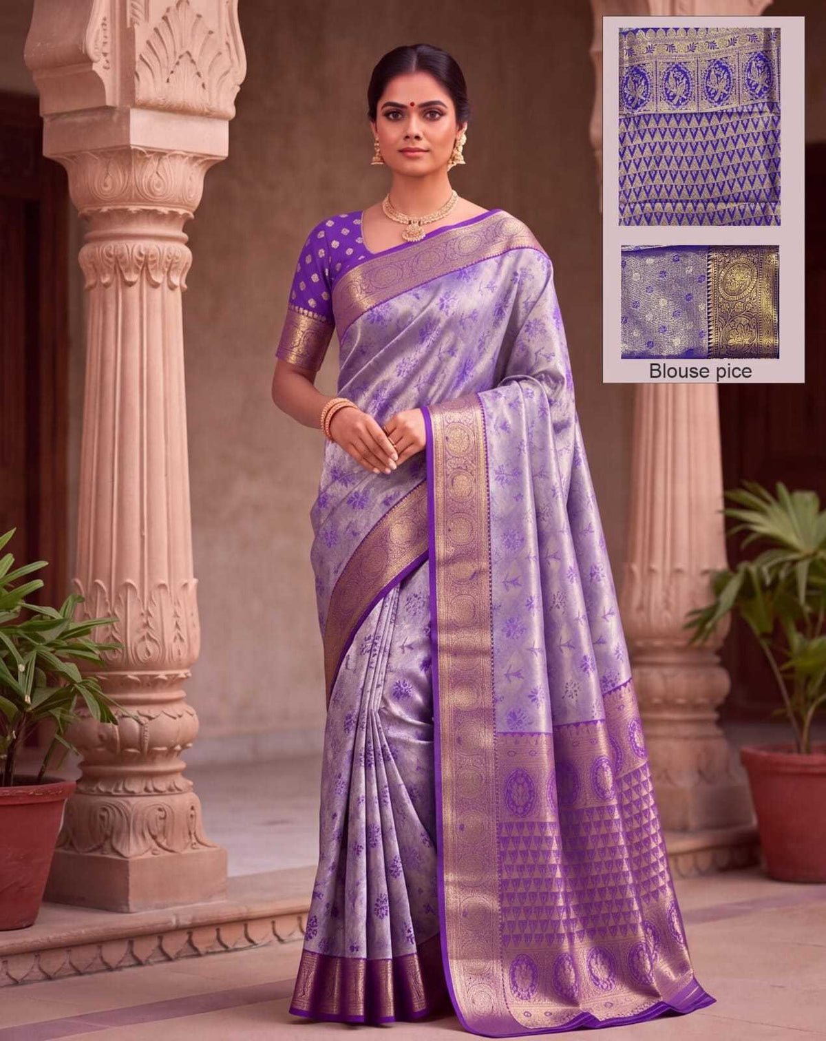 Kanjivaram Soft Silk Jacquard Weave Saree - Image 8